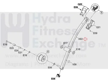 AFG Horizon Matrix Merit Tempo Vision Fitness Livestrong Elliptical Left Pedal Arm