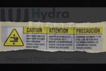 Horizon Fitness 7.4AT-04 - TM499G Treadmill Pinch Hand Warning Label 1000385424