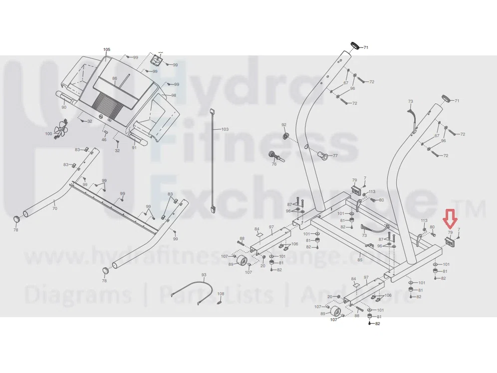 Used NordicTrack Treadmill Latch Sleeve Insert 222410
