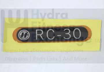 Horizon Fitness RC30 - RB121 Stationary Bike Front Side Cover Decal 079866