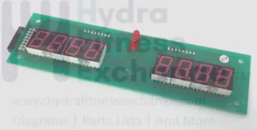 True 500SE/5 Treadmill Left Side Console Circuit Board with 7 Segment Upper