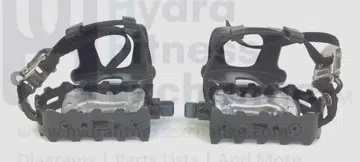 Used Joroto XM15 Indoor Cycle Bike Pedal Pair Set with Toe Cage